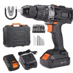 Perceuse Visseuse sans Fil 18 V TACKLIFE, 60 Nm, 43 Pcs, 2 Vitesses, Charge Rapide 1h, 2 Batteries, Perceus