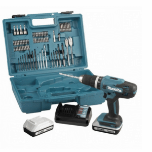 Perceuse visseuse à percussion 18V 42 Nm - MAKITA - 2 batteries 18v 2ah BL1820G + chargeur + 74 pièces - .........