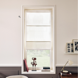 Store bateau Pharell, blanc, l.80 x H.175 cm