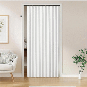 Store de Porte Pliable Anti-Chaleur - rideau,Rideau Plissé pour Porte avec Anneaux - Protection Vie Privée,Anti-moustiques - 140x200cm (1 Unité)