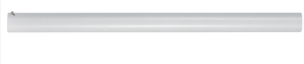 Tringle à rideau blanc Maya, L.120 - 210 cm, diam.28 mm, INSPIRE