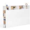 Tête de lit cleo 165 cm avec rangements blanc et hêtre
Tête de lit