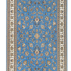 Hamid - Tapis 225x150cm motif floral oriental bleu