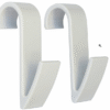 Lot de 2 crochets pour sèche-serviettes tube rond blanc