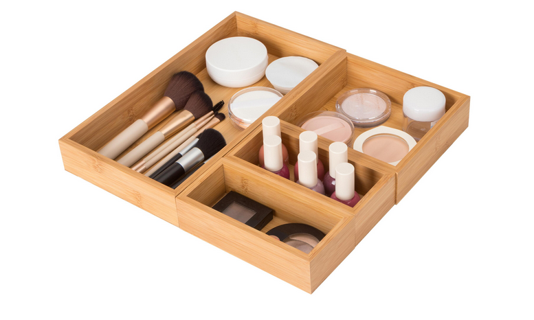 Lot de Organiseur Organiseur marron Bambou SENSEA