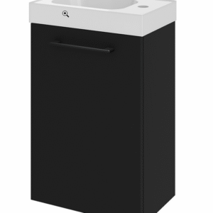 Meuble lave-mains, 1p L.40cm x H.57.7cm x P.26cm noir mat Remix